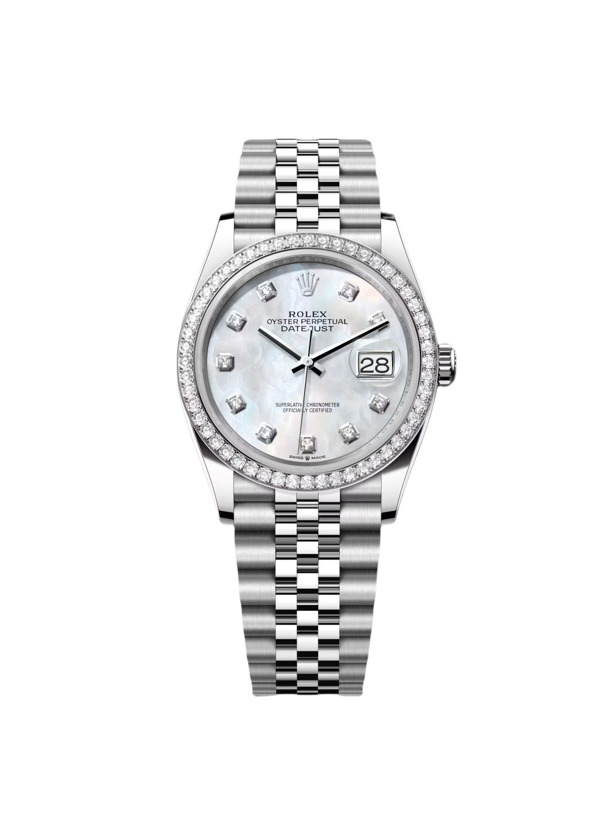 Rolex Datejust 36mm 126284 Mother-of-Pearl Dial Oyster Bracelet - Image 8