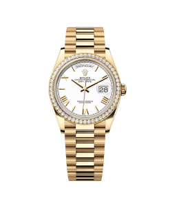 Rolex Day-Date 128348RBR-0064 White Dial 36mm