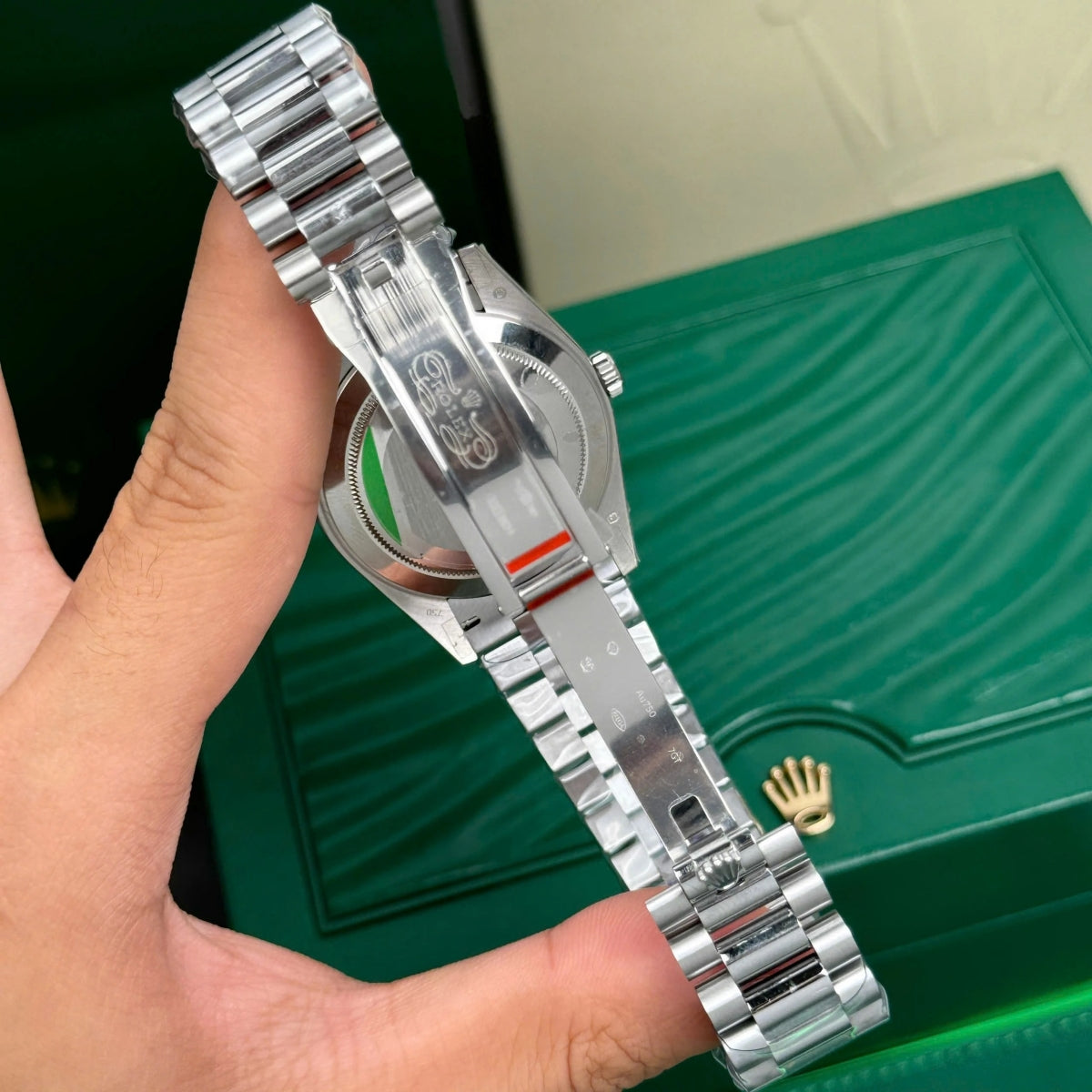 Rolex Day-Date 40mm 228396TBR-0011 Silver Diamonds Dial - Image 7
