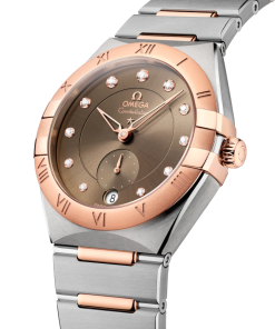Alternative view of Omega Constellation 34mm Brown Dial with Diamonds Stainless Steel Sedna�?18k Rose Gold Bracelet 131.20.34.20.63.001