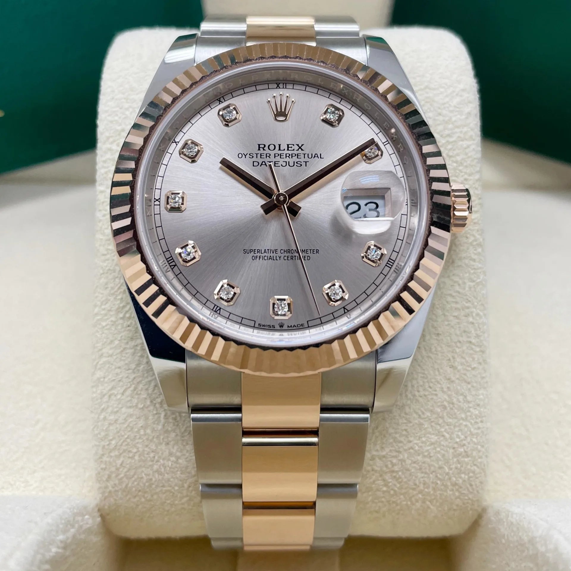 Rolex Datejust 41mm 126331 Sundust Diamond Jubilee Steel and Everose Gold Watch - Image 11