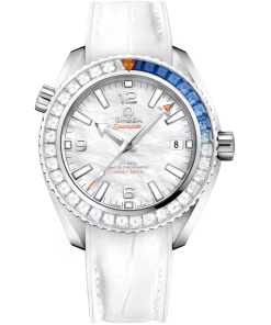 Omega Seamaster Planet Ocean 600M 39.5mm White Dial with Diamonds White gold Strap 215.58.40.20.05.001