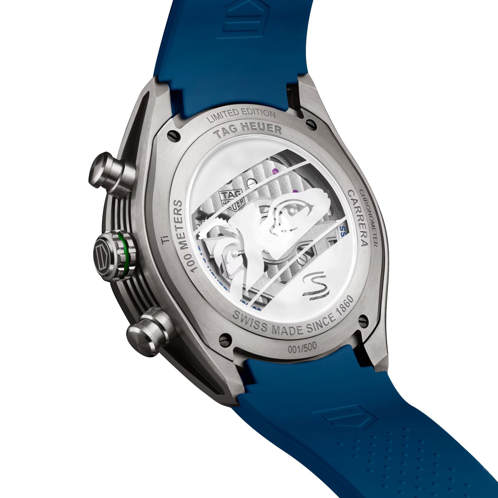 TAG Heuer Carerra Chronograph Tourbillon Extreme Sport X Senna 44mm Limited Editon Mens Watch Blue CBU5081.FT6274 - Image 4