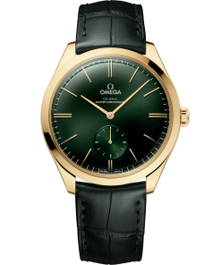 Omega De Ville Trésor 40mm Green Dial 18k Yellow Gold Strap 435.53.40.21.10.001