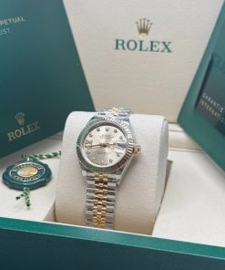 Alternative view of Rolex Lady-Datejust 28mm 279173 Champagne Diamond Dial Oyster Bracelet