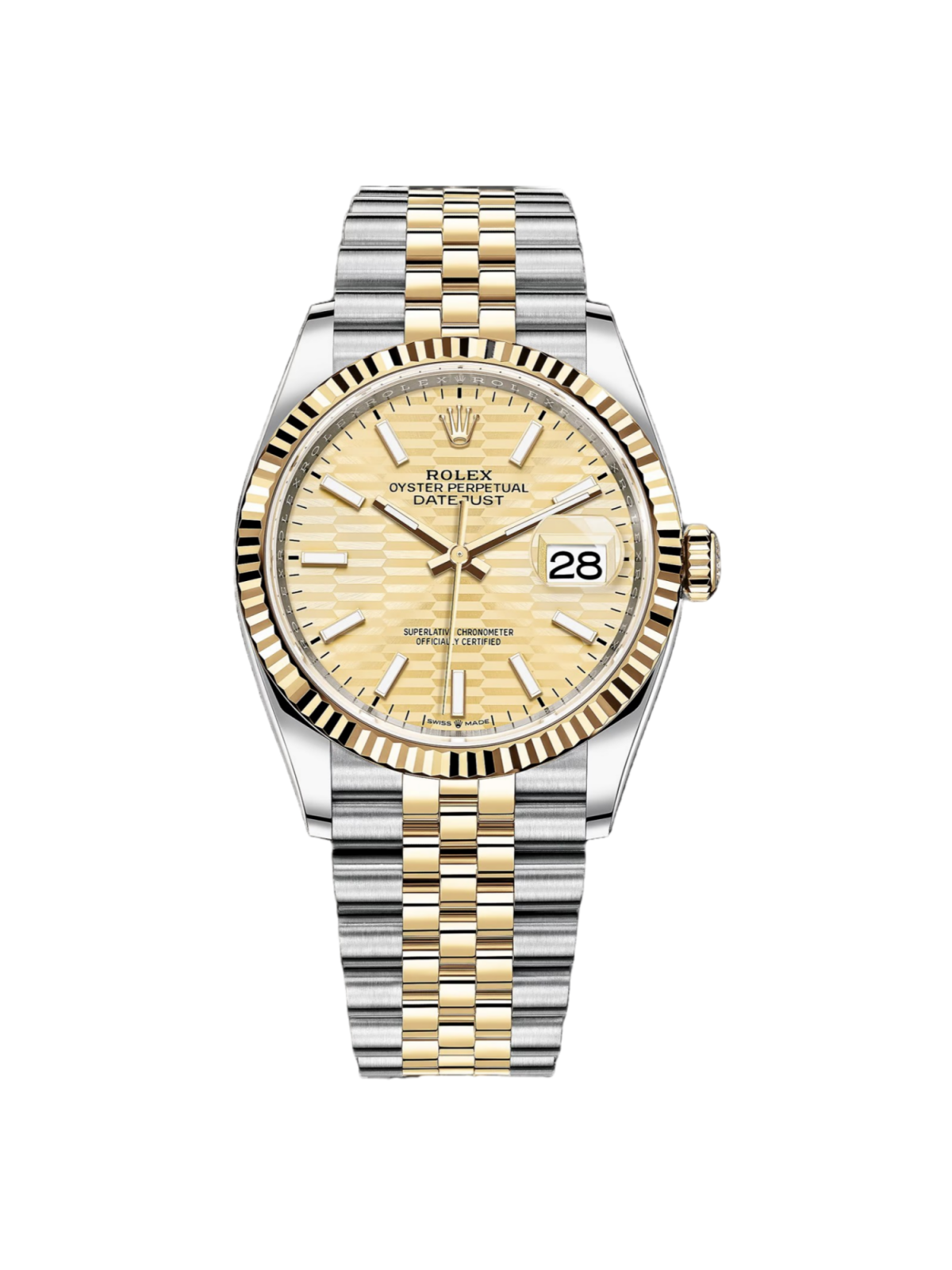 Rolex Datejust 36mm 126233 Golden Fluted Motif 36mm Dial Oyster Bracelet - Image 2