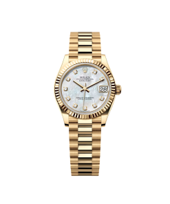 Rolex Datejust m278278-0020 White 31mm Dial President Bracelet Watch