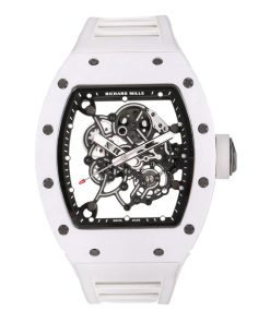 RM055  White Ceramic Dial