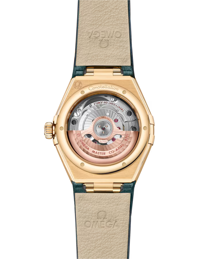 Omega Constellation Ladies' Selection 29mm yellow gold on leather strap 131.53.29.20.58.001 - Image 2