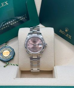 Alternative view of Rolex Lady-Datejust 28mm 279174 Pink Roman Dial Oyster Bracelet