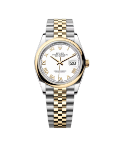 Rolex Datejust 126203 White Roman Dial 36mm Domed Bezel