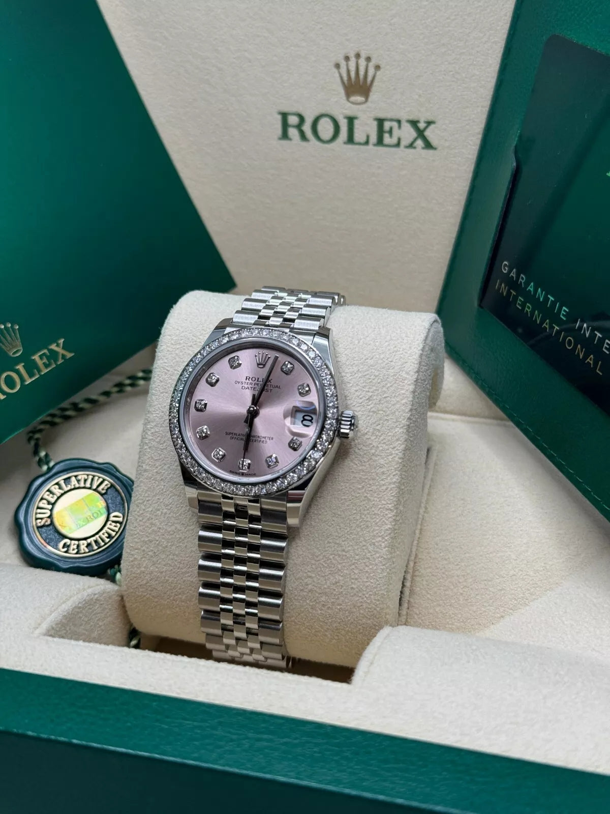 Rolex Lady-Datejust 28mm 279384RBR Pink Dial Oyster Bracelet - Image 3