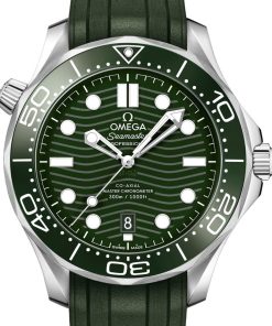 Alternative view of Omega Seamaster Diver 300M 42mm Green Dial Stainless Steel Strap 210.32.42.20.10.001
