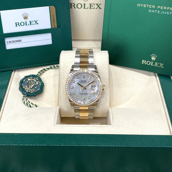 Rolex Datejust 36mm 126283 White Mother-of-Pearl Dial Jubilee Bracelet Watch - Image 2