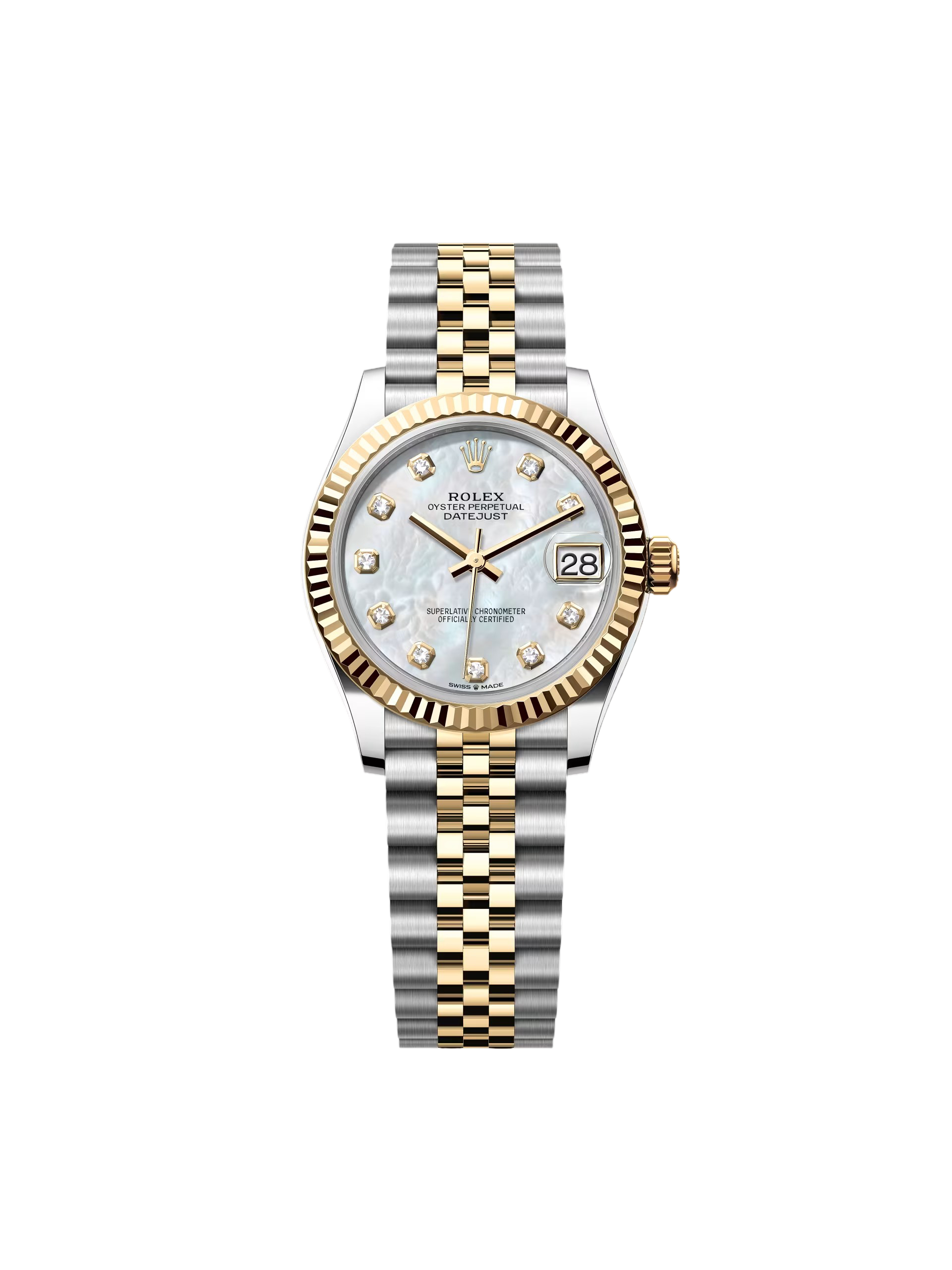 Rolex Datejust m278273-0027/0028 31mm White Mother-of-Pearl Dial Stainless Steel and Yellow Gold Oyster Watch - Image 2