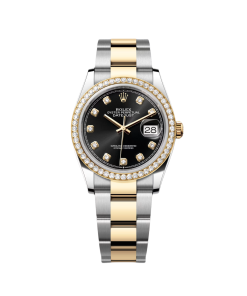 Rolex  Datejust 36mm 126283 Bright Black Dial Oyster Bracelet Watch