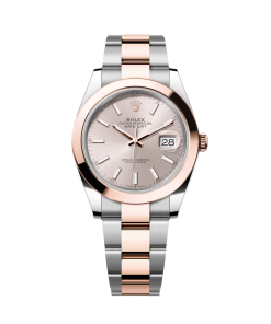 Rolex Datejust 41mm 126301 Sundust Index Oyster Steel and Everose Gold Watch