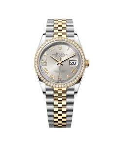 Rolex  Datejust 36mm 126283 Silver Dial Diamond Bezel Jubilee Bracelet Watch