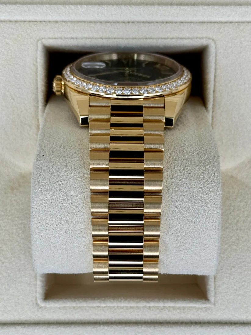 Rolex Day-Date President 40mm Yellow Gold Green Ombre Dial Diamond Bezel - 228348rbr - Image 5