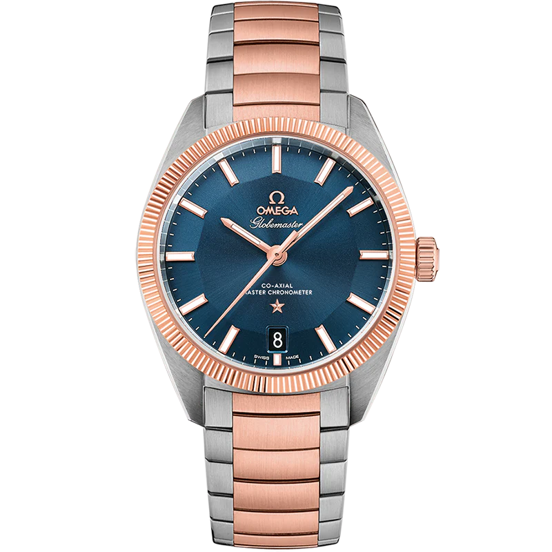 Omega Constellation Globemaster 39mm Blue Dial Steel �?Sedna�?18k Rose Gold and Stainless Steel Bracelet 130.20.39.21.03.001