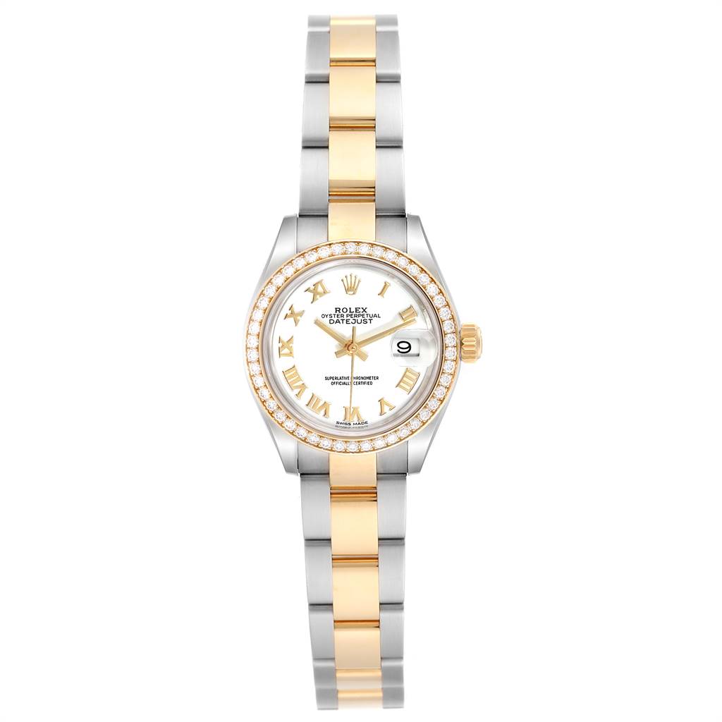 Rolex Lady-Datejust 28mm 279383RBR White Roman Dial Yellow Rolesor Oyster Bracelet - Image 2