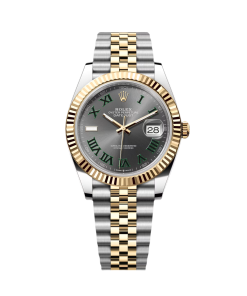 Alternative view of Rolex  Datejust 41mm 126333 Two-Tone Yellow Gold Fluted Bezel Wimbledon Dial Oyster