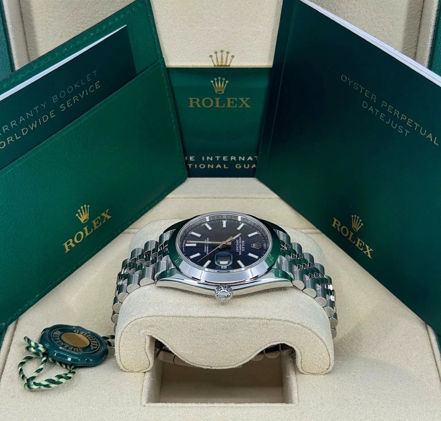 Rolex Datejust 41mm 126300 Blue Index Jubilee Stainless Steel Men’s Watch - Image 6