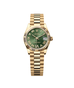 Rolex Datejust m278278-0030 Olive Green 31mm Dial President Bracelet Watch