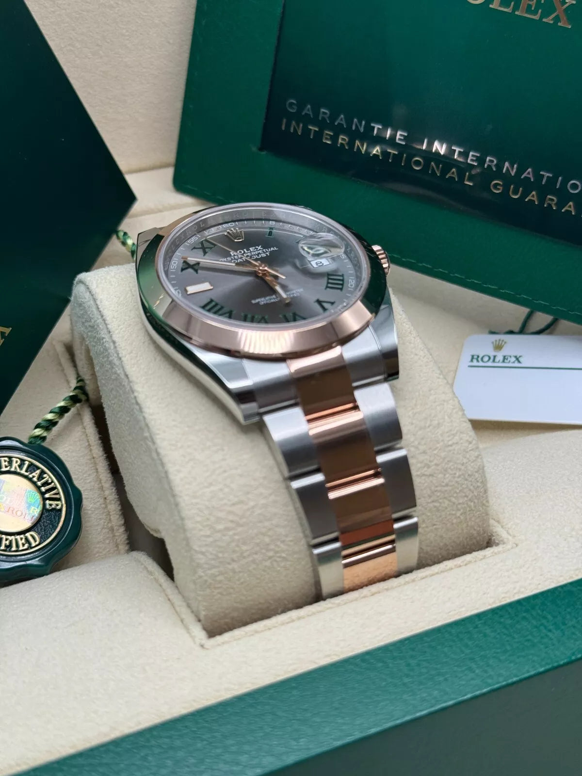 Rolex Datejust 41mm 126331 Oyster Band Steel and Everose Gold Men’s Watch - Image 10