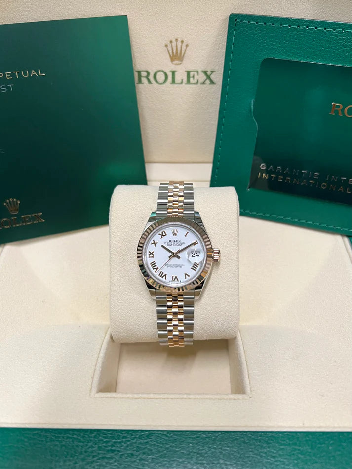Rolex Lady-Datejust 28mm 279171 White Roman Oyster Stainless Steel and Rose Gold - Image 7