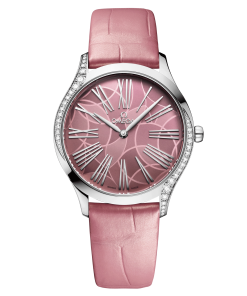 Omega De Ville Trésor quartz pink dial pink leather strap 36mm 428.18.36.60.10.001