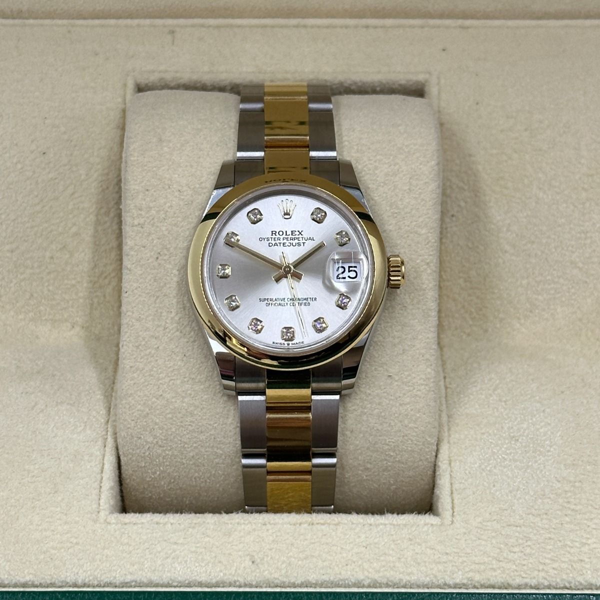 Rolex Datejust m278243-0019/0020 31mm Silver Dial Yellow Rolesor Oyster Watch - Image 13