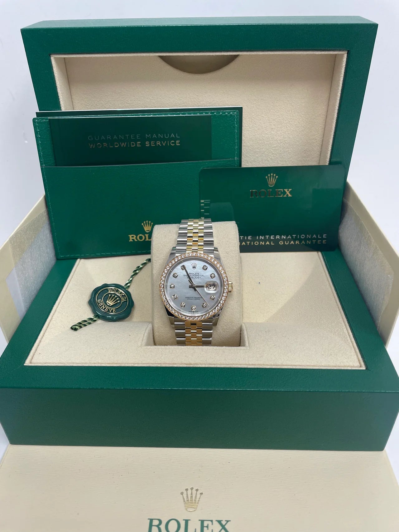 Rolex Datejust 36mm 126283 White Mother-of-Pearl Dial Jubilee Bracelet Watch - Image 9