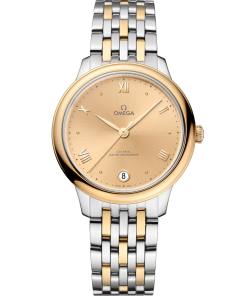 Omega De ville Prestige Stainless steel & 18K Yellow Gold Lady's Watch 34mm 434.20.34.20.08.001
