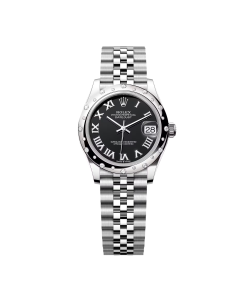 Alternative view of Rolex Datejust m278344 Bright Black Dial 31mm Domed Diamond