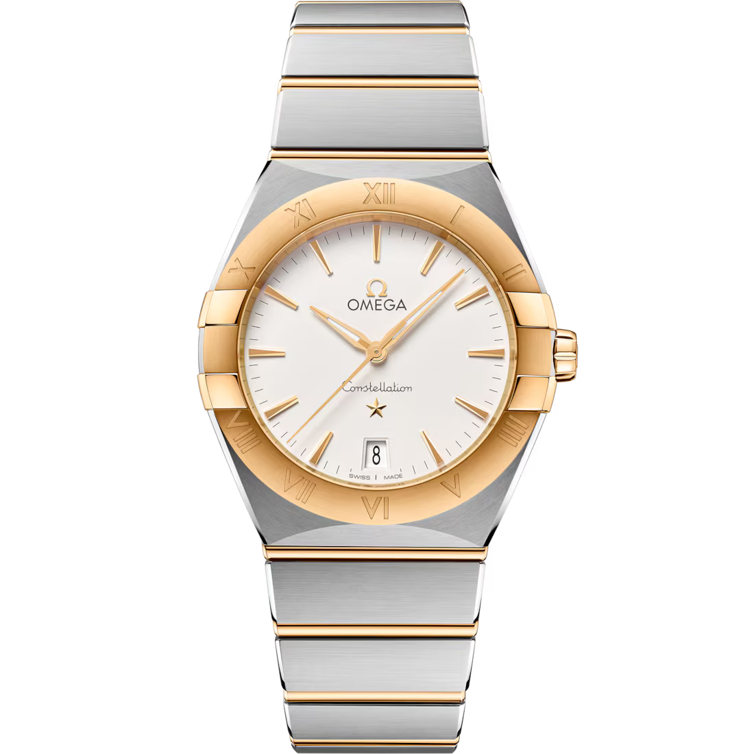 Omega Constellation 36mm Silver Dial Stainless Steel and Sedna�?18k Yellow Gold Bracelet 131.20.36.60.02.002