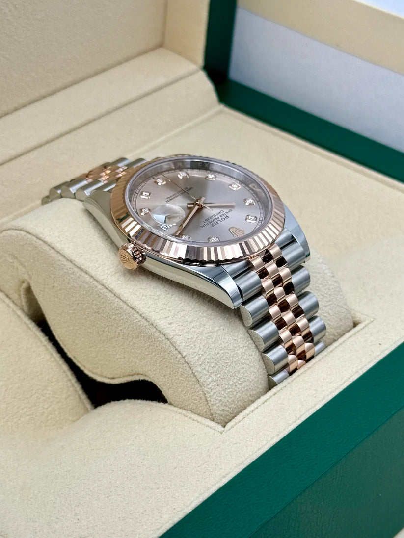 Rolex Datejust 41mm 126331 Sundust Diamond Jubilee Steel and Everose Gold Watch - Image 7