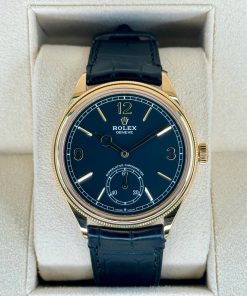 Alternative view of Rolex 1908 Yellow Gold Black Dial Black Alligator Strap - 52508-0002
