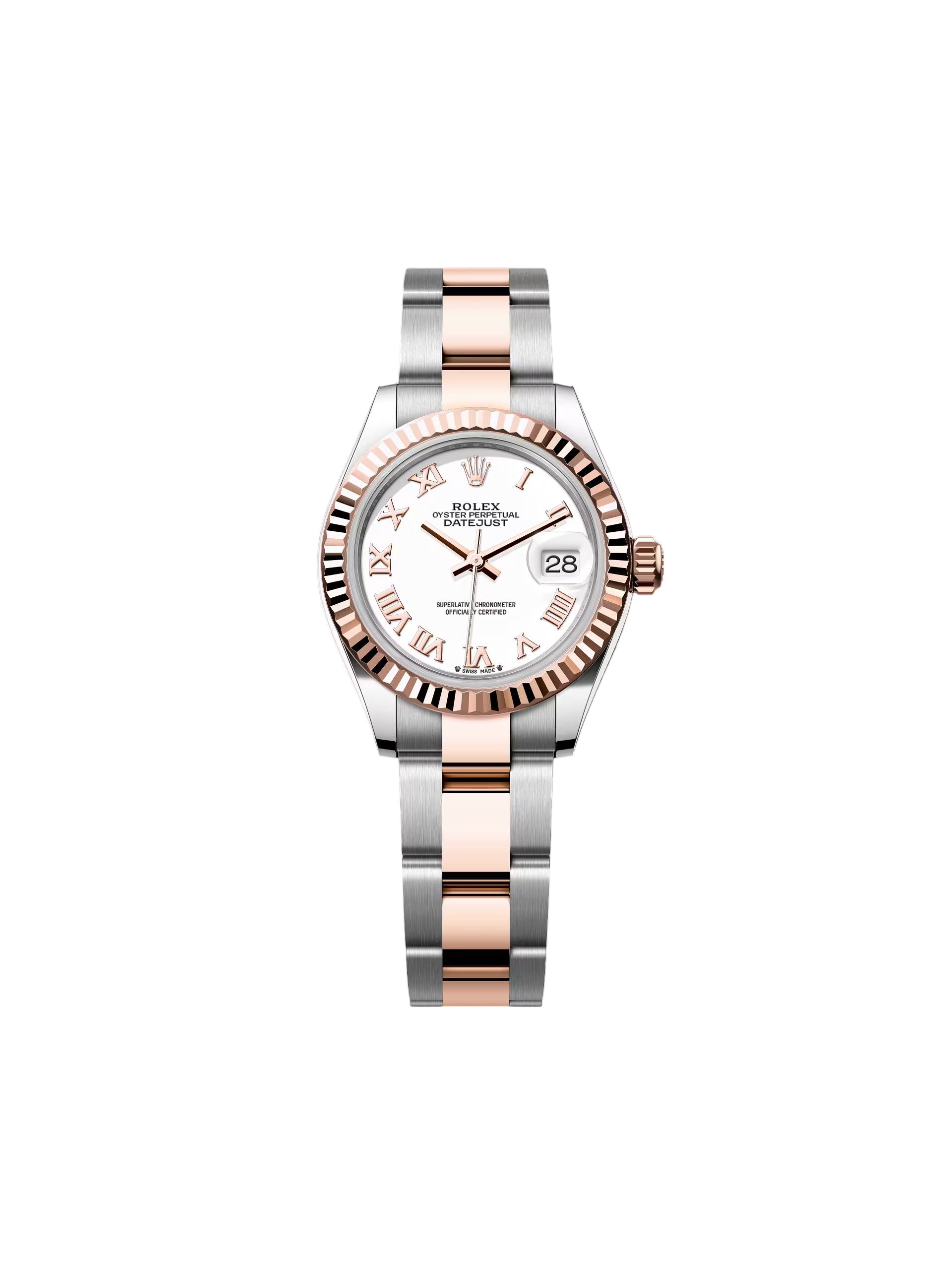 Rolex Lady-Datejust 28mm 279171 White Roman Oyster Stainless Steel and Rose Gold - Image 6
