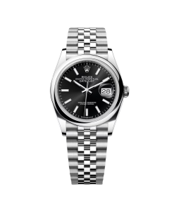 Rolex  Datejust 36mm 126200 Stainless Steel Black Dial Jubilee Watch