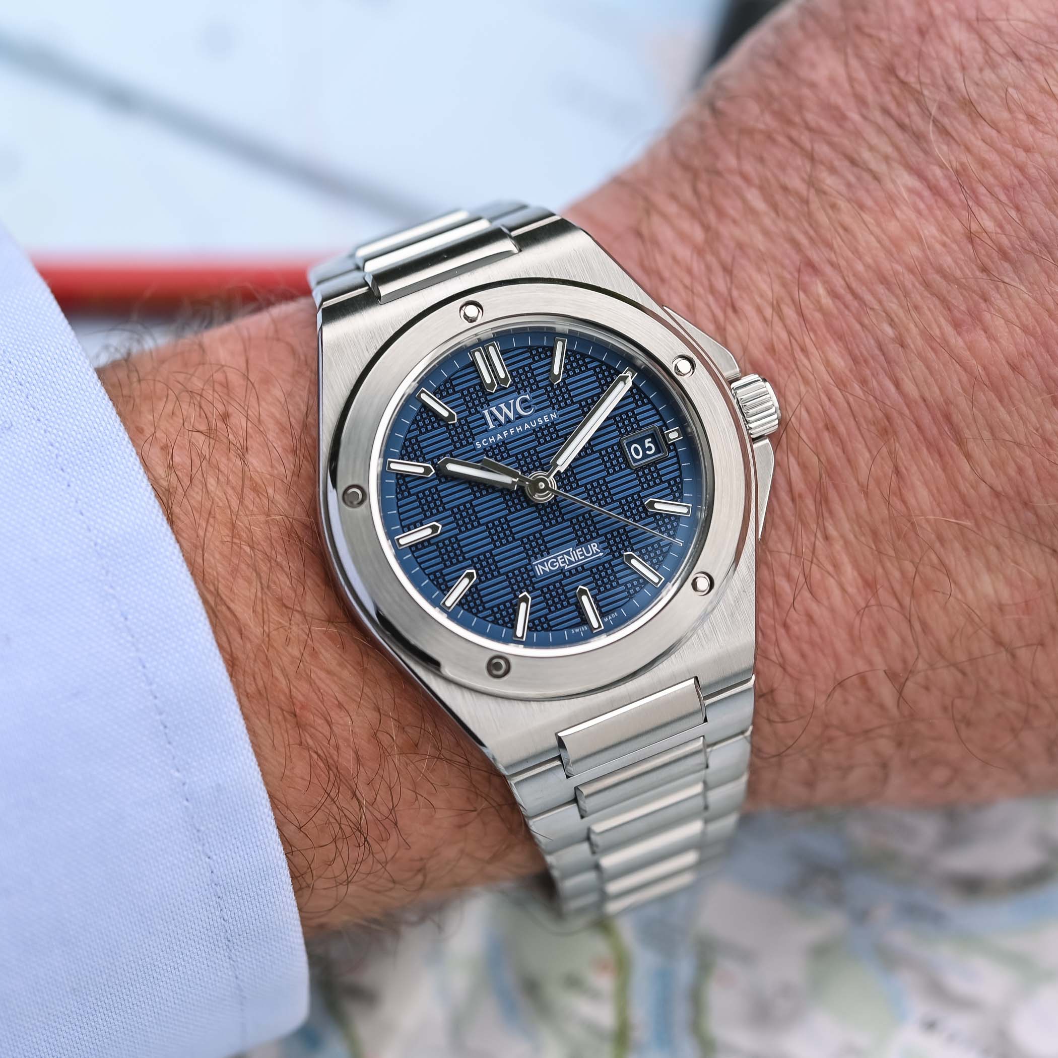 IWC Ingenieur Perpetual Calendar 41mm MensWatch Blue IW328907 - Image 10