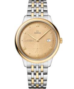 Omega De Ville Prestige 41 mm Yellow Dial Stainless Steel and 18k Yellow Gold Bracelet 434.20.41.20.08.001