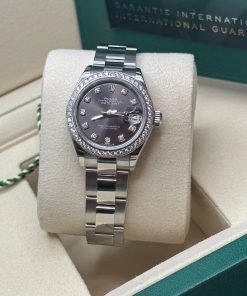 Alternative view of Rolex Lady-Datejust 28mm 279384RBR Dark Gray set with Diamonds