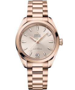 Omega Seamaster Aqua Terra Shades 34 mm Linen Dial Sedna�?18k Rose Gold Bracelet 220.50.34.20.09.001
