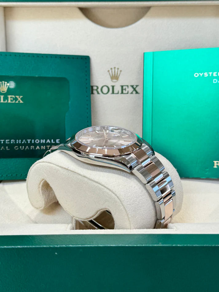 Rolex Datejust 41mm 126301 Sundust Index Oyster Steel and Everose Gold Watch - Image 6