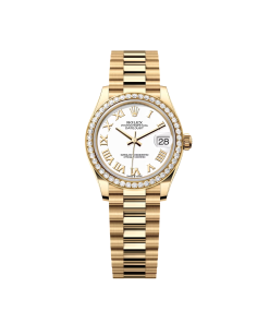 Rolex Datejust m278288RBR-0009 White 31mm Dial President Bracelet Watch