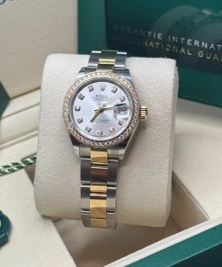 Alternative view of Rolex Lady-Datejust 28mm 279383RBR Silver Diamond Dial Yellow Rolesor Oyster Bracelet
