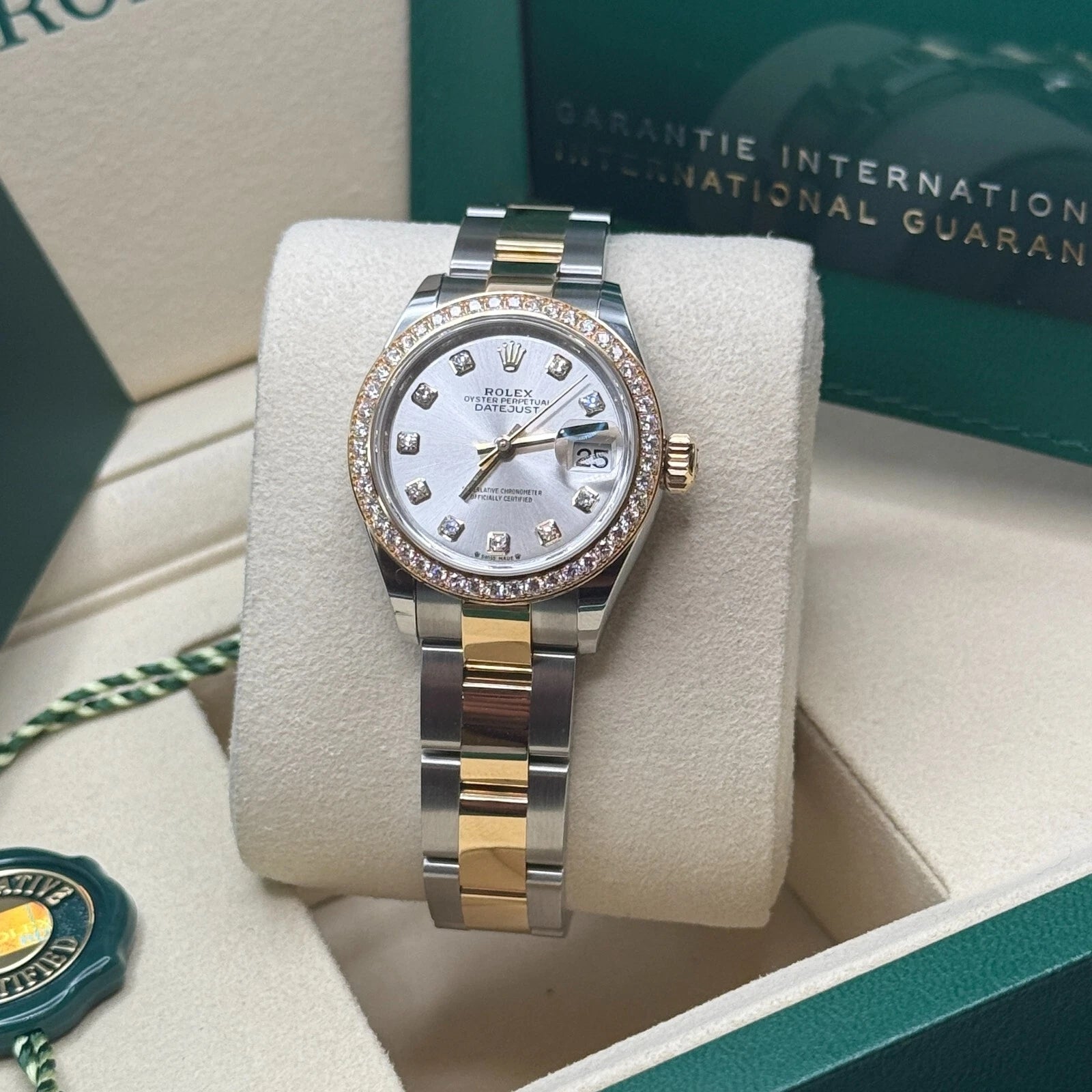 Rolex Lady-Datejust 28mm 279383RBR Silver Diamond Dial Yellow Rolesor Oyster Bracelet - Image 2