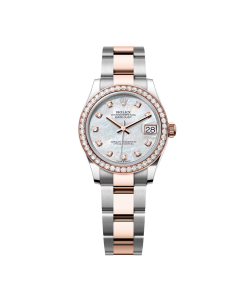 Rolex Datejust m278381-0025/0026 Mother-of-Pearl Diamond 31mm Dial Diamond-Set Bezel and Oyster Bracelet Watch