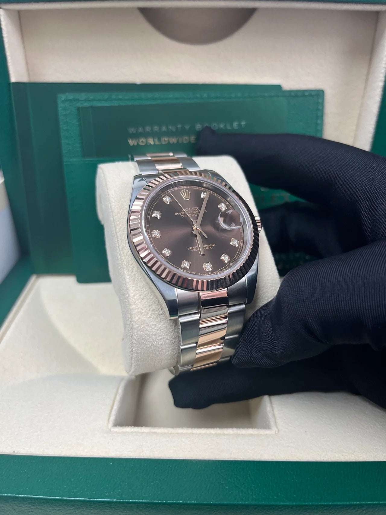 Rolex Datejust 41mm 126331 Datejust Chocolate Diamond Oyster Steel and Everose Gold Watch - Image 9